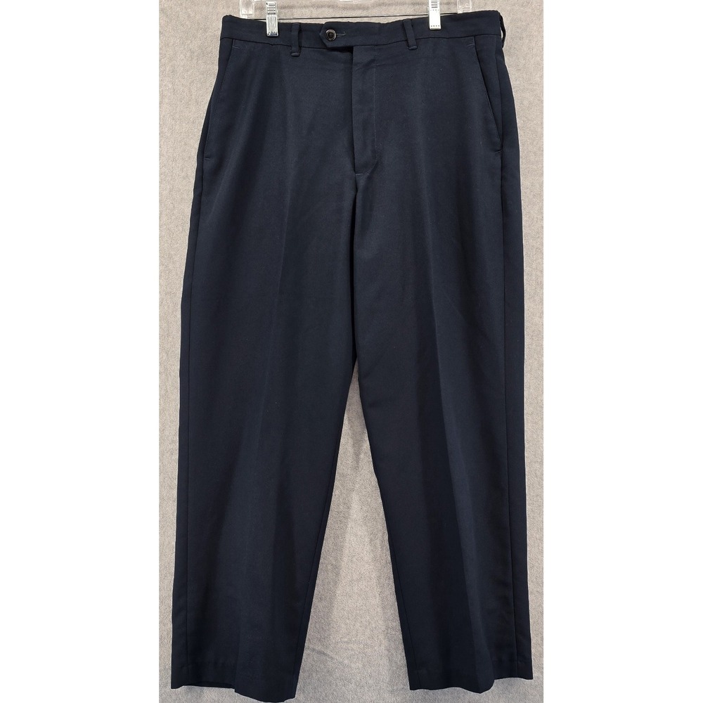 Concepts by Claiborne Dress Pants Men 34X30 Blue Classic Flat Front Comfort